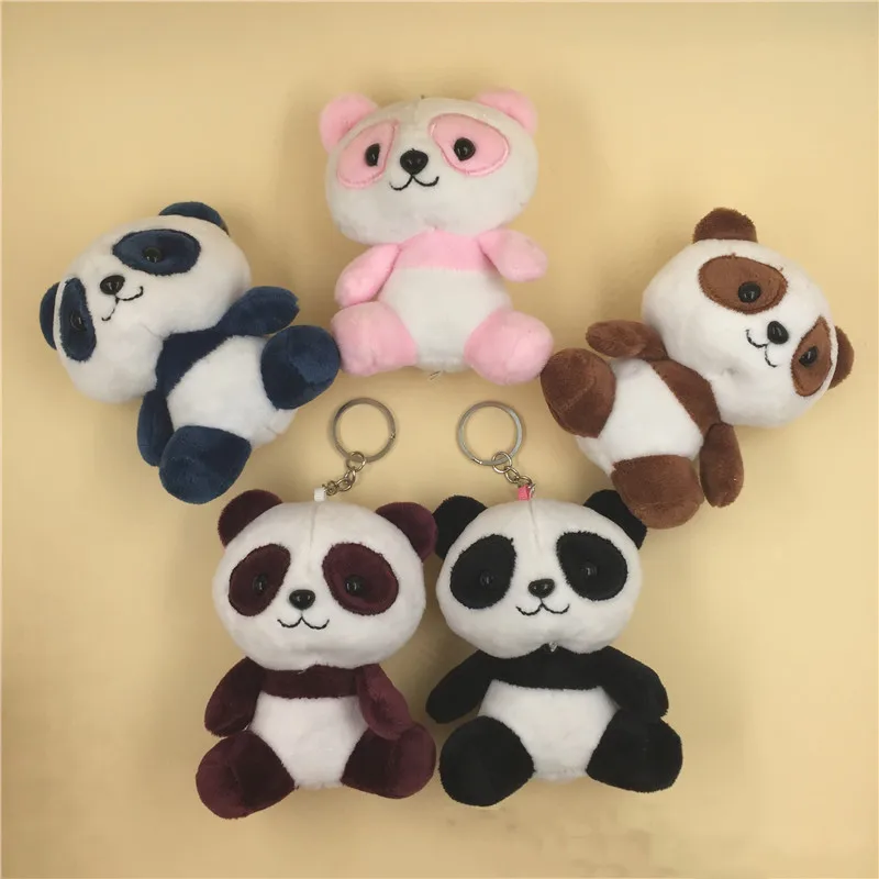Best Selling Cartoon Cute Animals Pendant Baby Soft Stuffed Plush Toys Panda Keychain