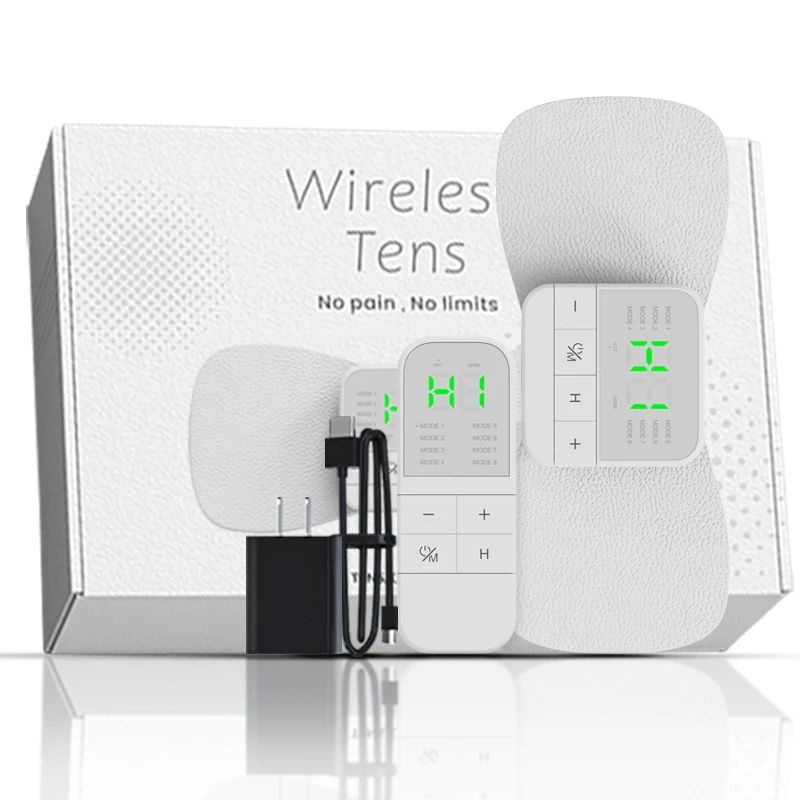 Wireless tens unit menstrual pain relief massage machine 3 Temperature Heated TENS Muscle Stimulator physical therapy equipment
