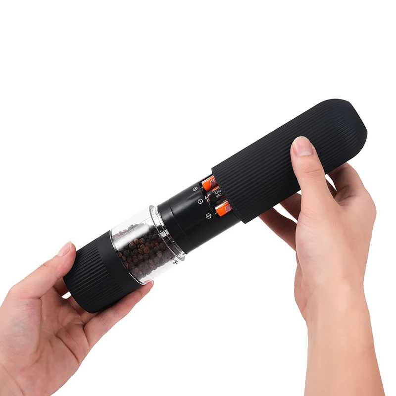 Amazon Hot Sale Salt Pepper Spice Mill Stainless Steel Gravity Automatic Rechargeable Electric Pepper Grinder