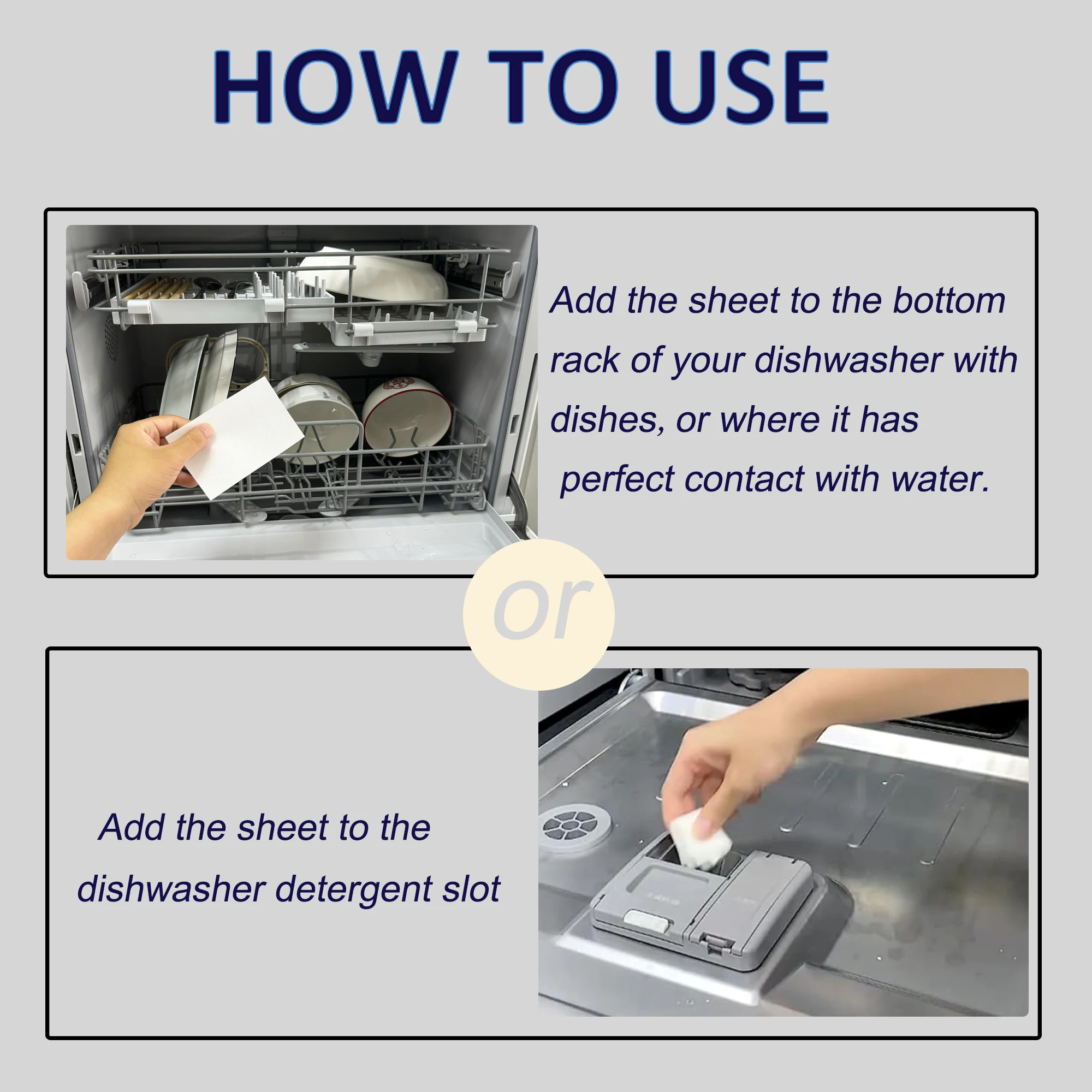 High Quality Dishwasher Cleaning Detergent Sheets New Formula Disposable Safe and Gentle Plastic-Free Liquidless for Tableware