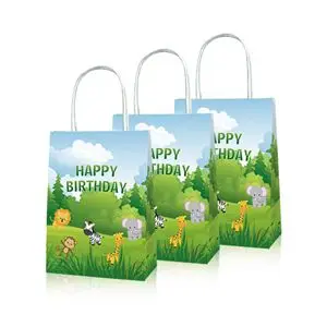 BA176 13Pcs baby shower party supplies new born party jungle animal banner jungle theme party decoration for baby