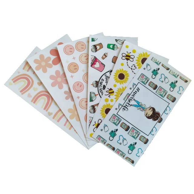 Высококачественный УФ дтф для стекла может обернуть новые технологии самоклеящийся Пользовательский логотип переводная наклейка