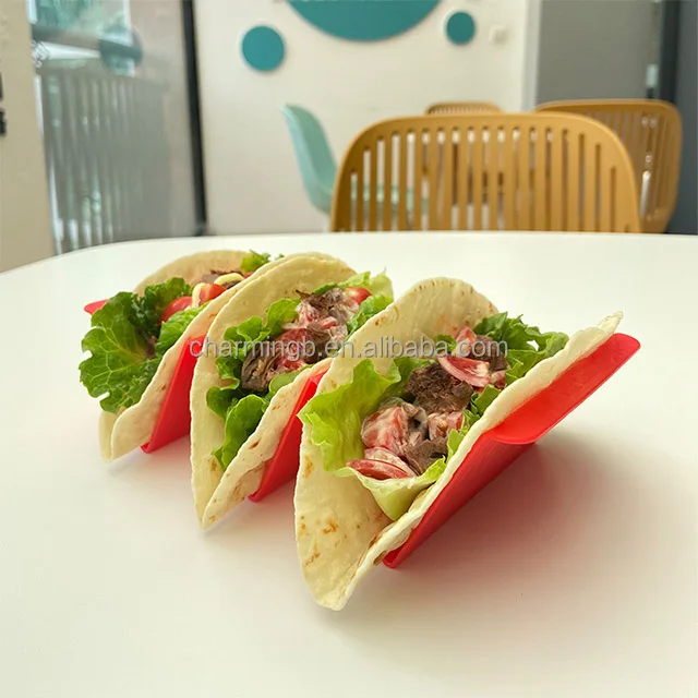 Taco plate Colorful Plastic Taco Holder set Dishwasher and Microwave oven