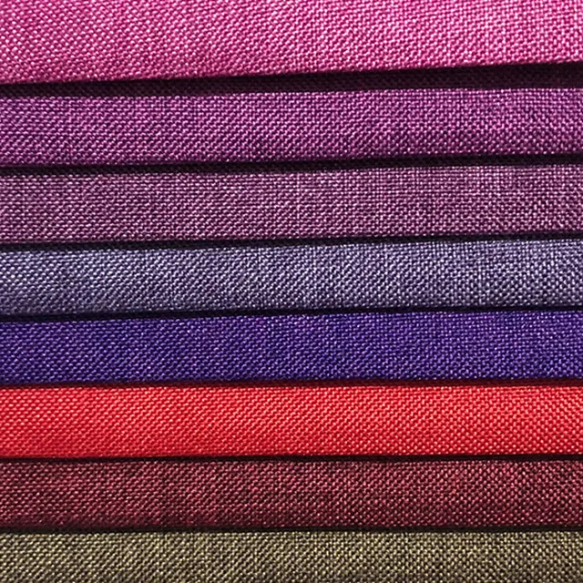 Manufacturer Supply Wholesale 100% Polyester Slub Plaid Faux Linen Fabric For Sofa