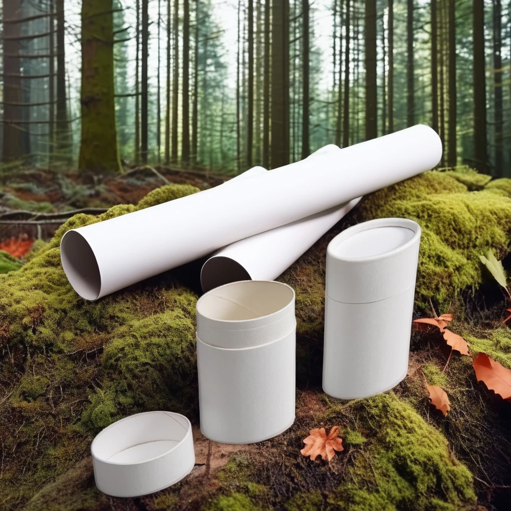 High Quality Eco Kraft Paper Tube Brown and Biodegradable Cylinder Packaging for Food and Candy Customizable White round Box