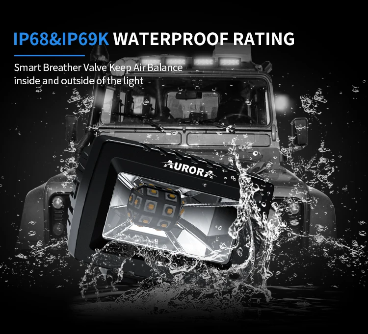 Aurora Screwless LED Light Bar 2 inch LED Work Light for Driving Tractor Offroad Boat Car Truck ATV SUV 4WD 4x4 12V 24V