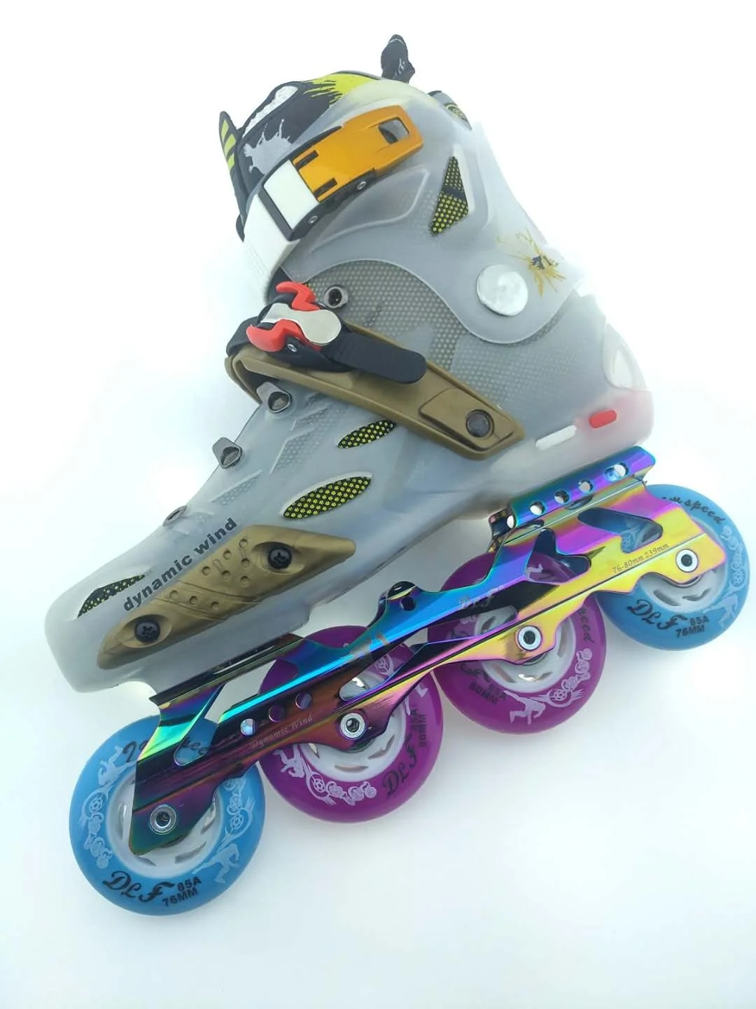 Urban Freestyle Slalom Hard boot Flashing Roller Inline Skate For Adult