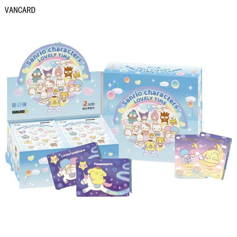 wholesale 60 box google japanese anime HelloKitty collect Card girl Pompom Purin VANCARD sanrioes play Cards