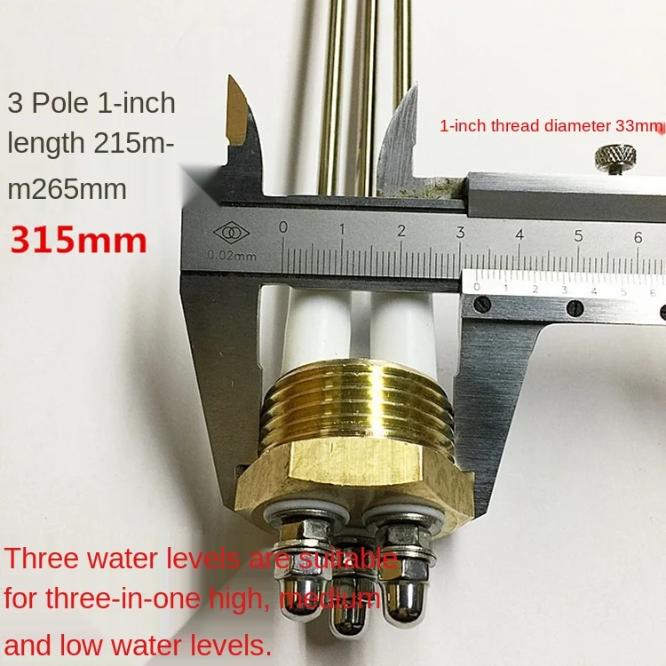 Steam generator boiler accessories 2 minutes 4 minutes 1 inch single pole three pole stainless steel water level probe sensor