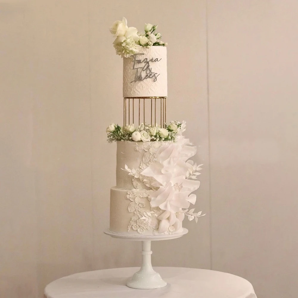 Cake Stand Modern Wired Round Shape Metal Cake Stand For Home Wedding Party Decoration