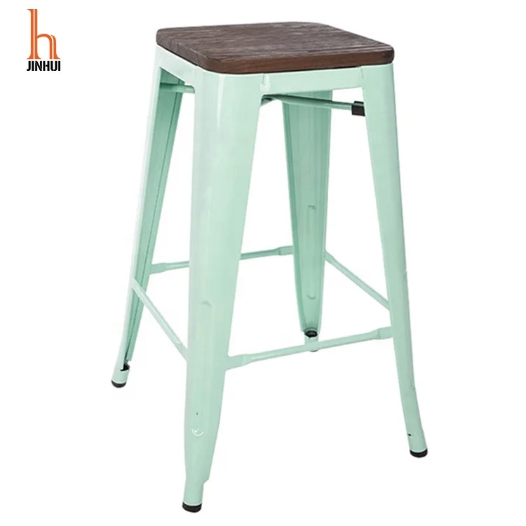 backless powder coated bar stool retro diner furniture pub used industrial step brass long metal classic outdoor