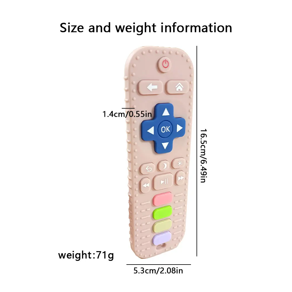 BPA Free Soft Silicone Phone Teether Remote Control Soother Teething Toys Placation Teether For Baby