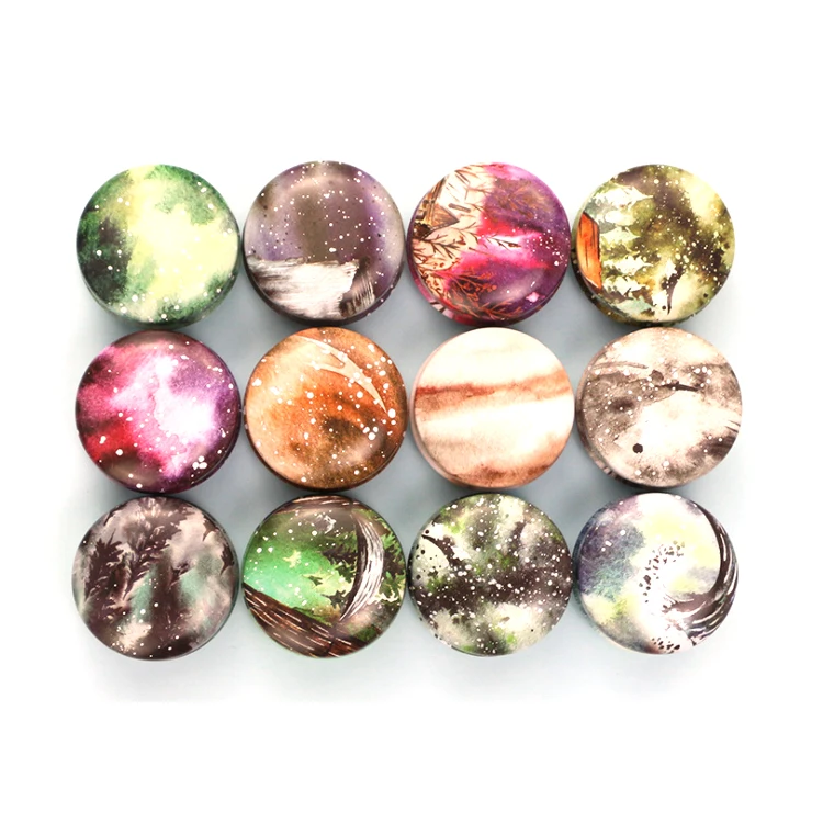 Hot Selling Tinplate Round Cosmetics Tin Box Mini Wax Tin Box/Colorful Macaroon Balm Tin Container