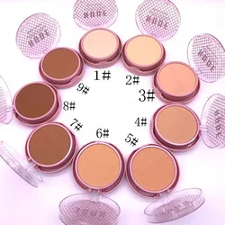 Skin Finish Smooth Contour Foundation matte baking powder face makeup Oil-control Brighten Concealer Pressed Powder With Puff