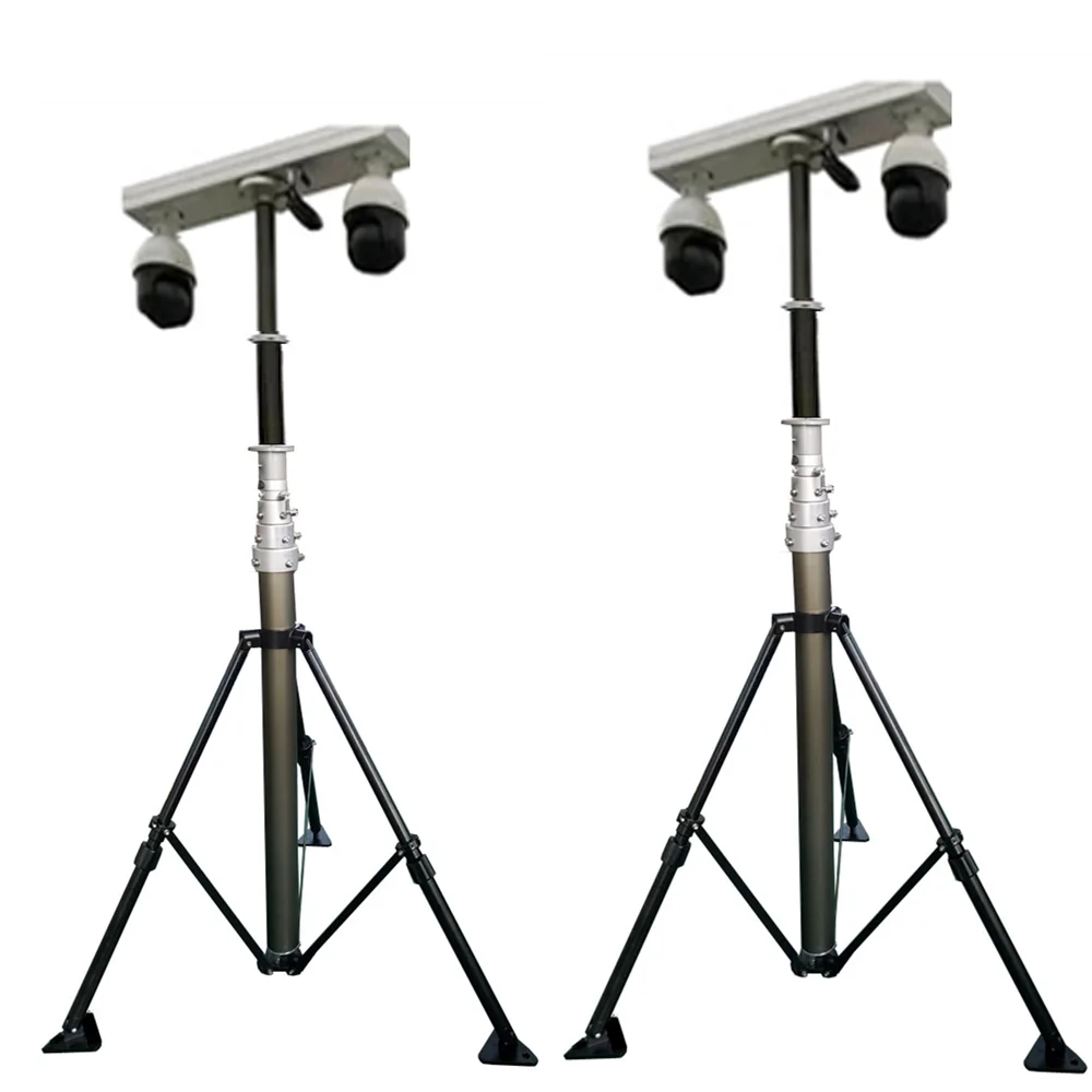 self locking 5m heavy duty  tripod camera pneumatic telescoping mast for telecommunication