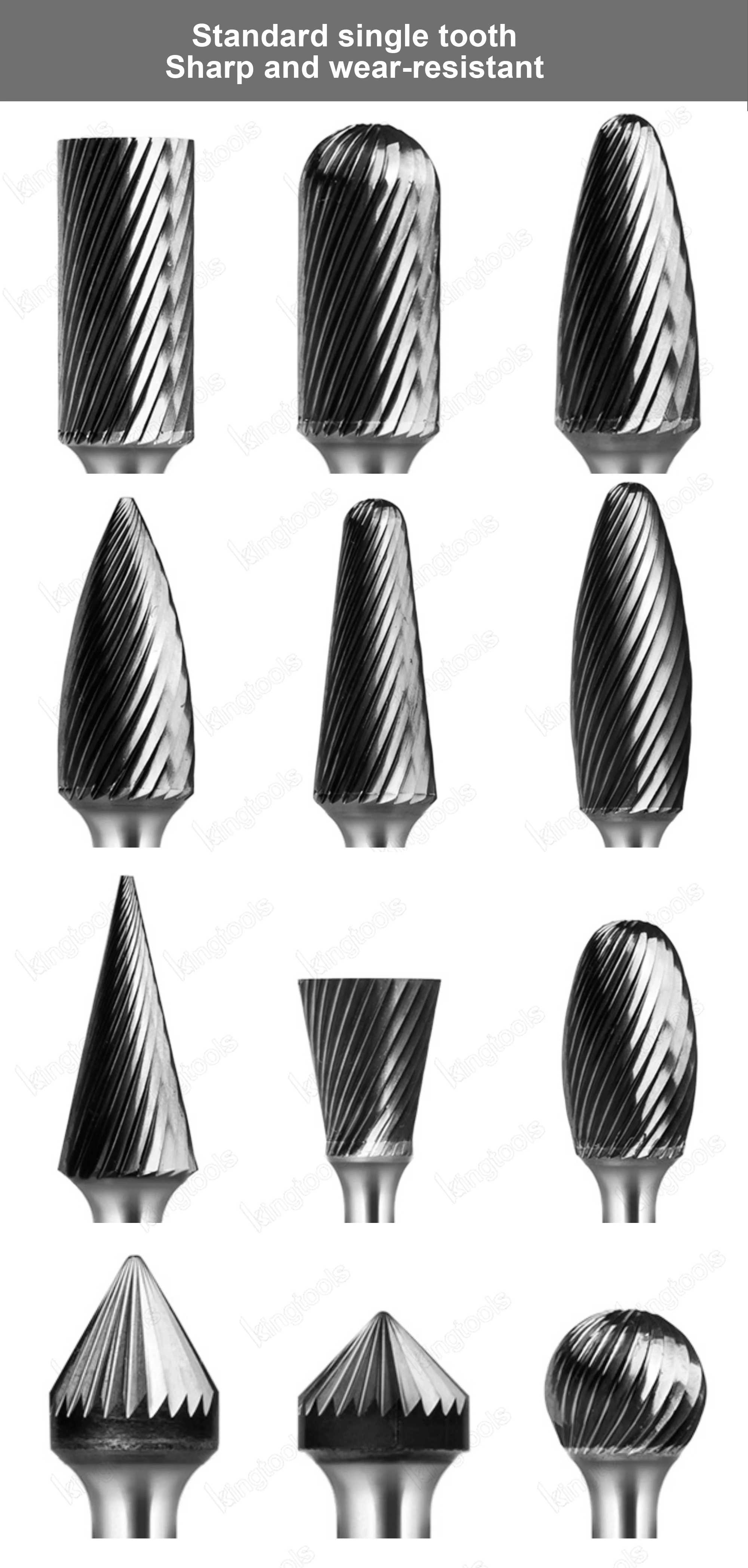 Factory Wholesale Metal wood rotary grinding drilling polishing tools tungsten carbide rotary burr