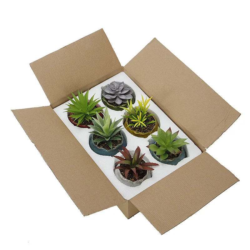 Office Home Decor Gradient Kiln Transformed Ceramic Flower Pot  Desktop Green Plant Succulent Flower Pot