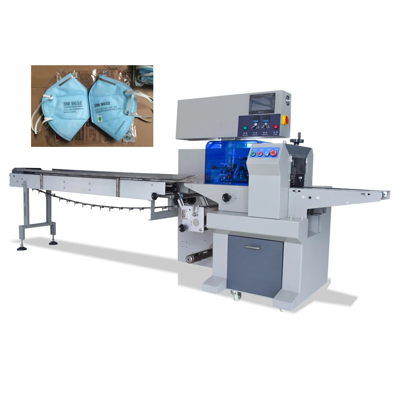 
Automatic Induction Bag Length disposable medical surgical face mask packing machine 