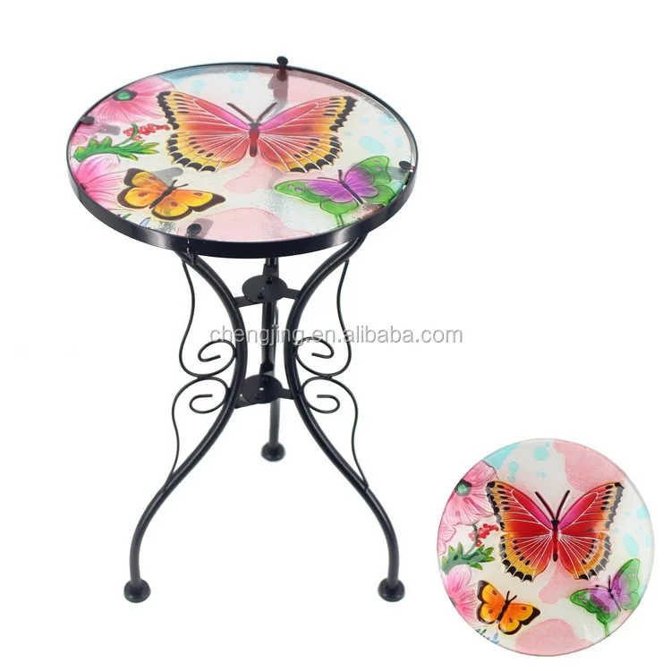 
European luxury golden metal rotating design round coffee table for home furniture Garden coffee table 