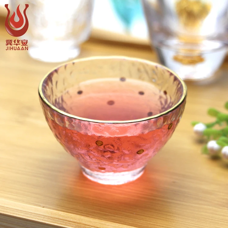 Phnom Penh Hammer Pattern Transparent Glass Household Cup Set Coffee Cup Tea Cups