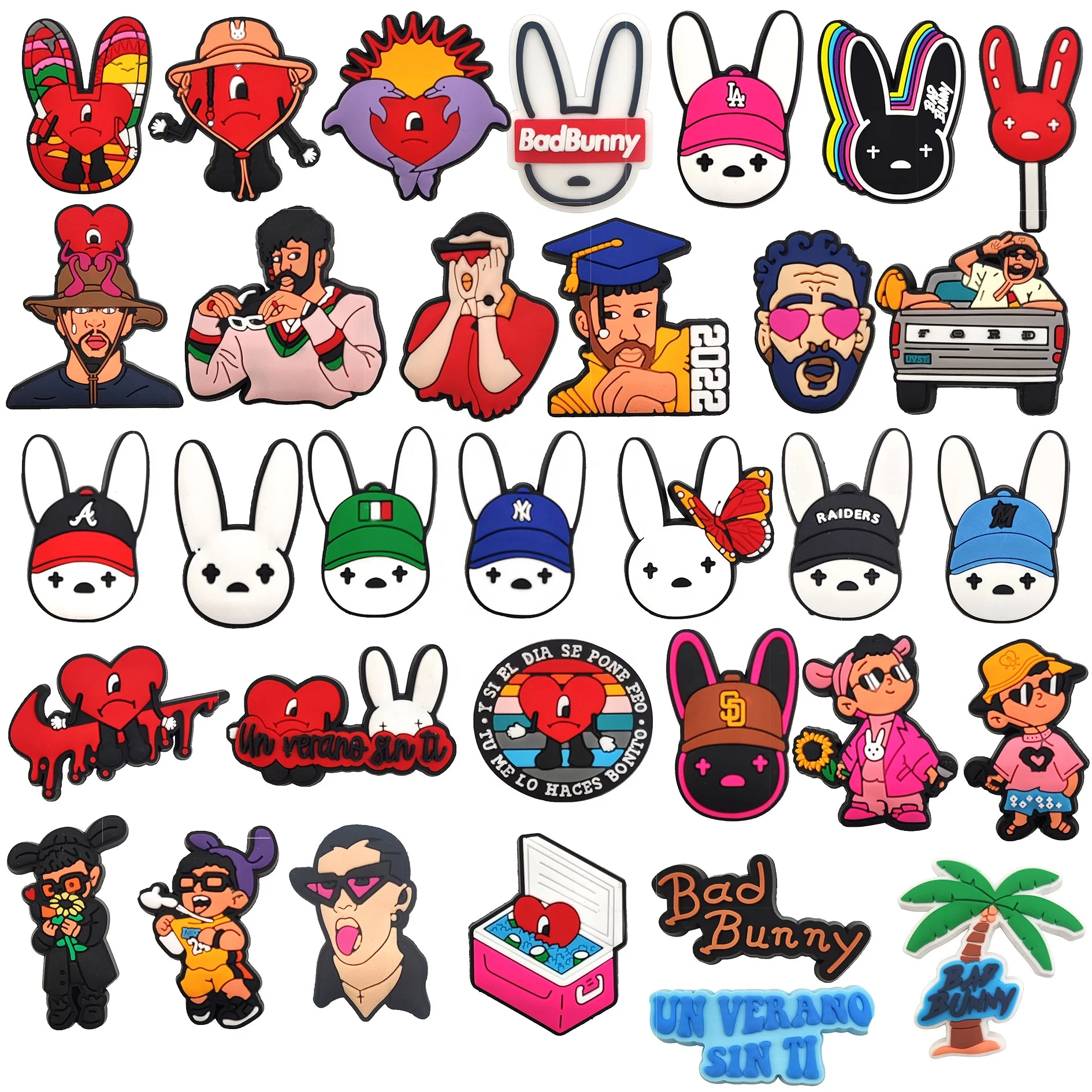 un verano sin ti bad bunny shoe charms croc charms for shoe decorations