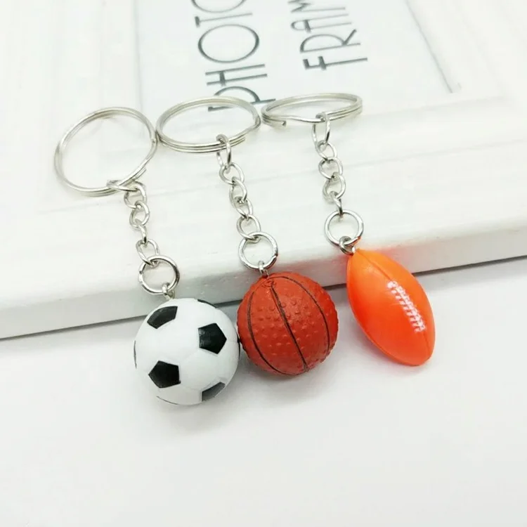 
Football Basketball Rugby Keychain Bag Pendant Ball Ornaments PVC Ball Gifts 