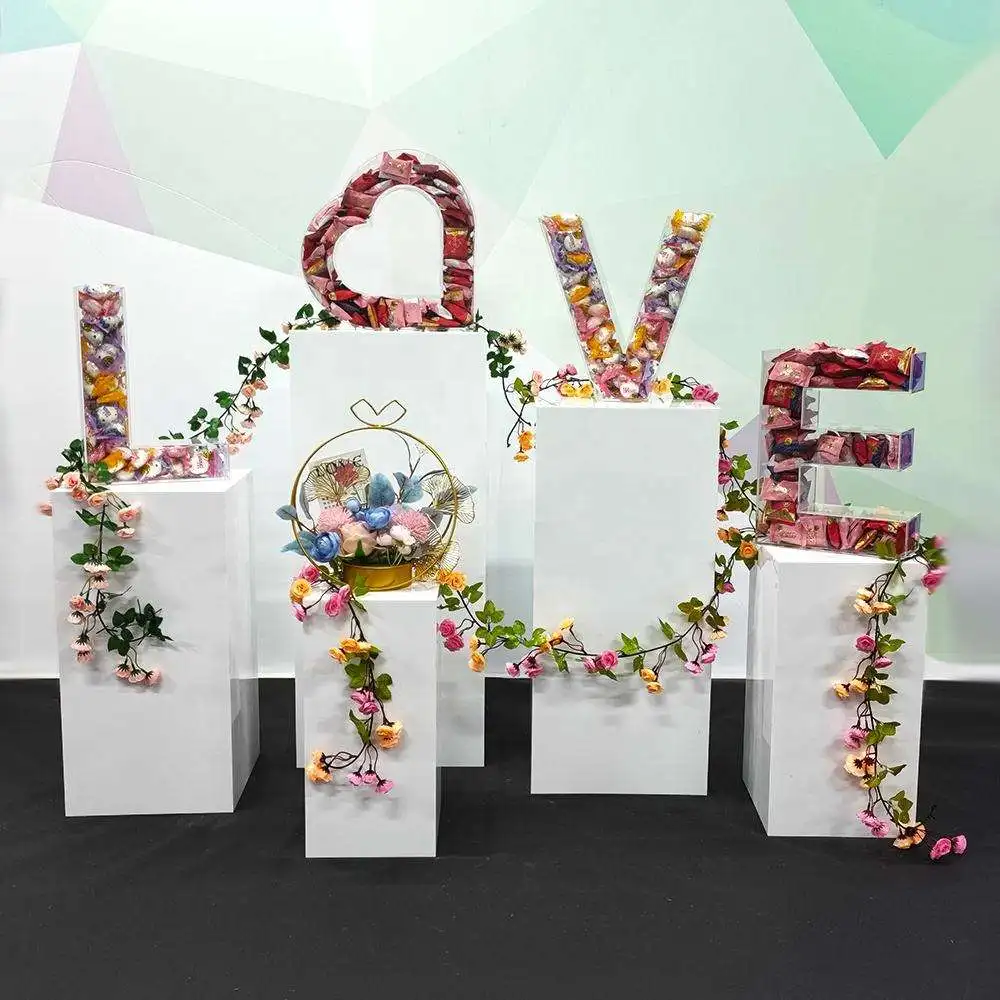 Wholesale Hollow Refillable Acrylic Alphabet Letter 3d Celar Candy Acrylic Fillable Letter