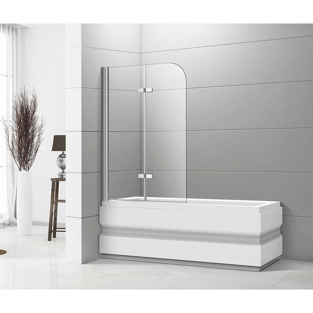 Hot selling small folding shower enclosure 6mm glass bathtub shower screen