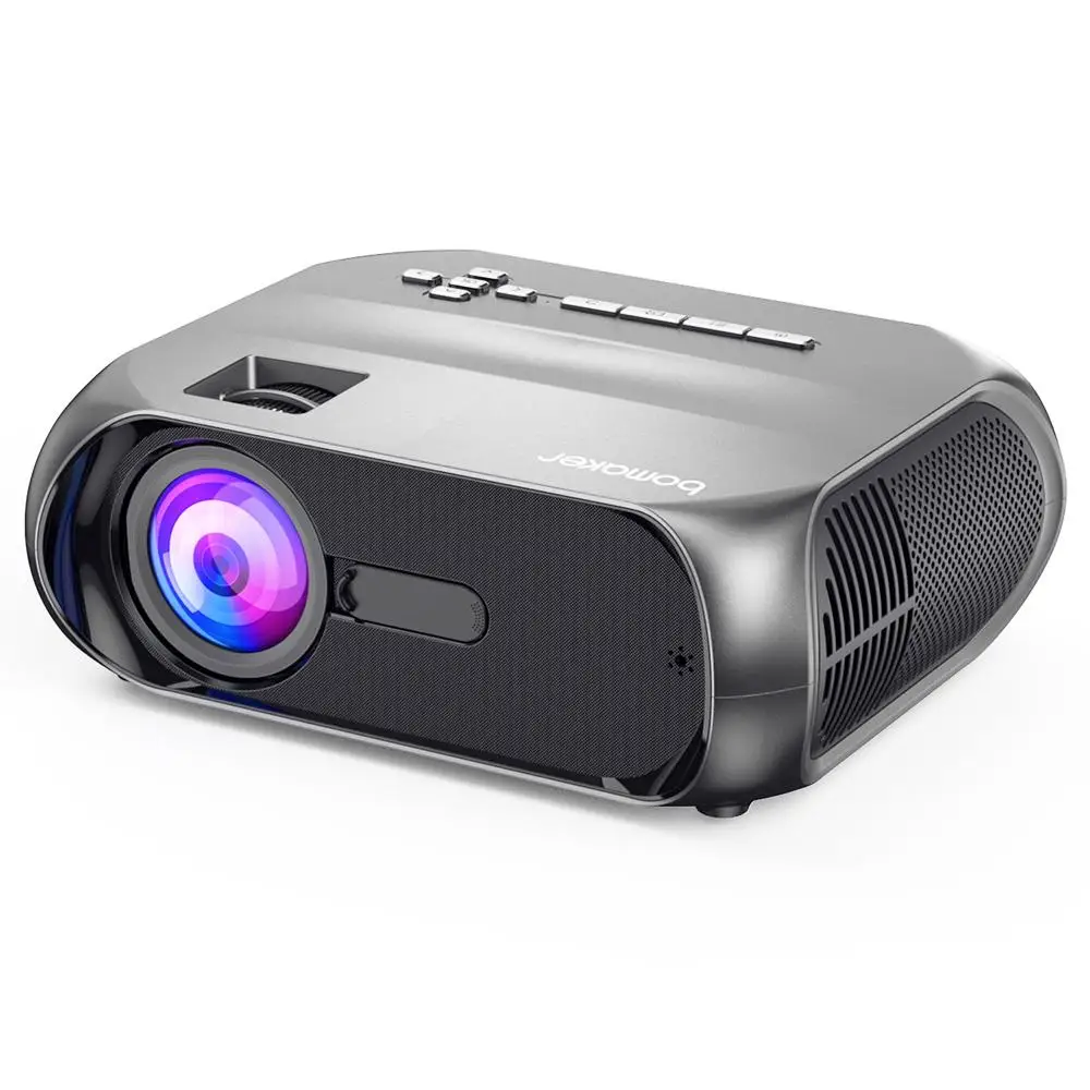 Bomaker S5 Projector Native 720P Display Screen 150 ANSI Lumens Wi-Fi Screen Mirroring Mini Projection Projector