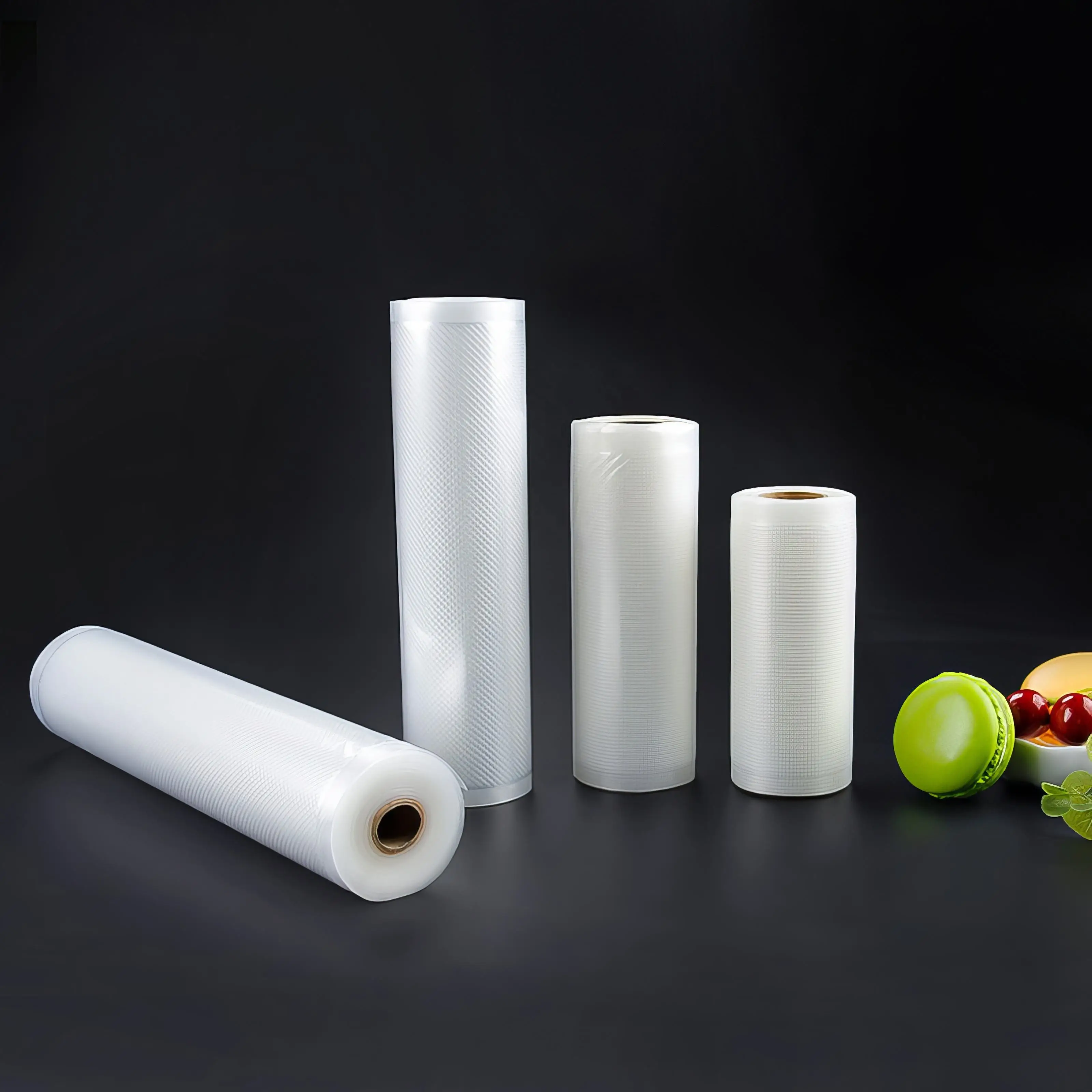 Custom BPA-Free Material Textured embossed food saver Vac Vacuum bag Sealer plastic Bags Roll For Food