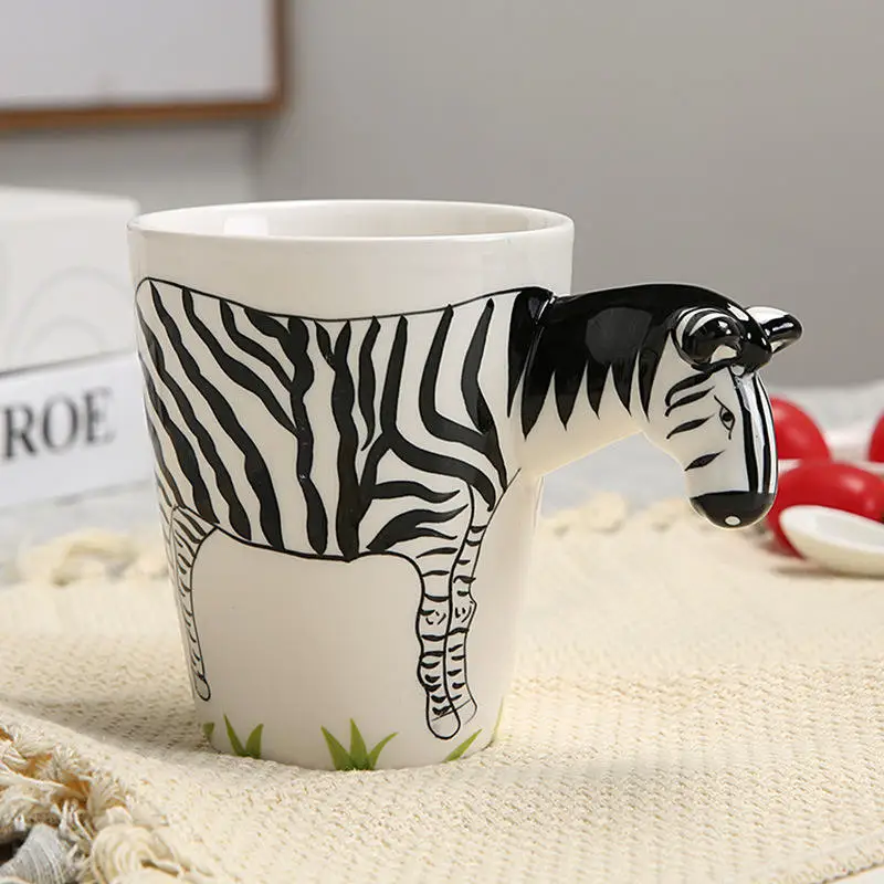 Camp Cartoon Black Breakfast Black Customized Tea Sets Gift Box Ceramic Ceramic Animal Cup