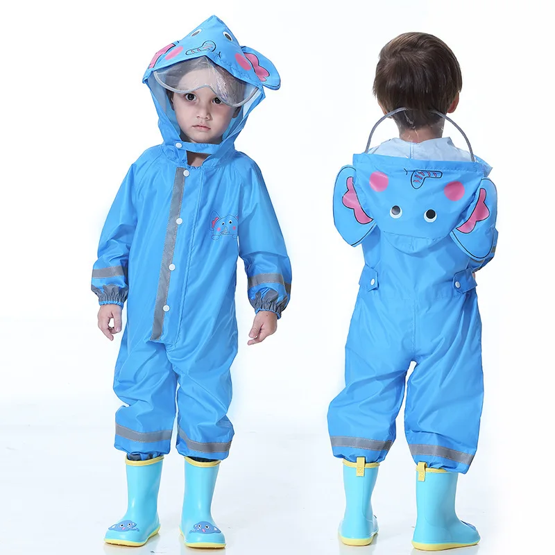 tpu coated nylon waterproof breathable fabrics raincoat children rainsuit for kids