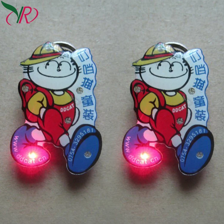 New OEM Wholesales Products Custom  soft pvc and tpu led light up flashing name badge christmas led lights decorations Gifts
