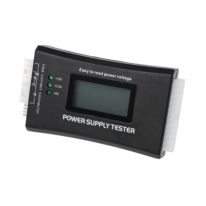 ЖК-ПК компьютер 2024 Pin 4 PSU ATX ITX SATA HDD ПК Тестер питания