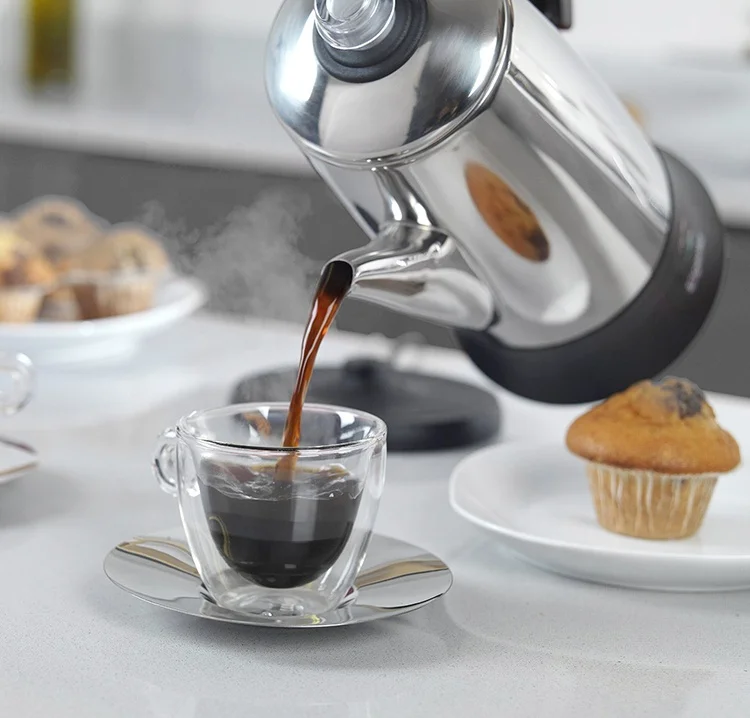 Cookmate лидер продаж все 12 чашек Электрический Перколятор Кофеварка из нержавеющей стали быстрого приготовления винтажный Нолик 110 В/220 В