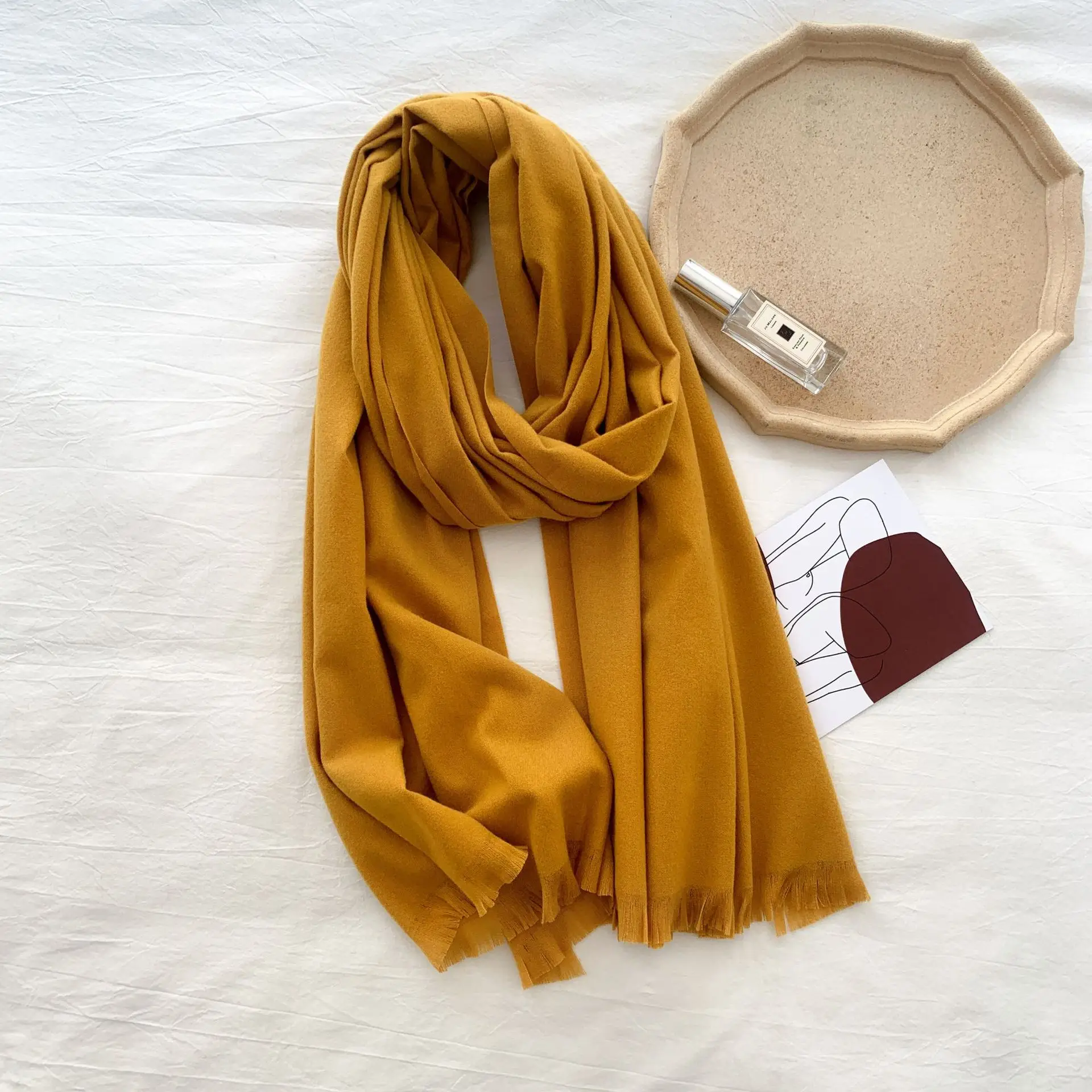 Comfortable customize small size cotton jersey Scarves Breathable Premium Pleated Wrap Ribbed Jersey Hijabs Head Stretchy Scarf