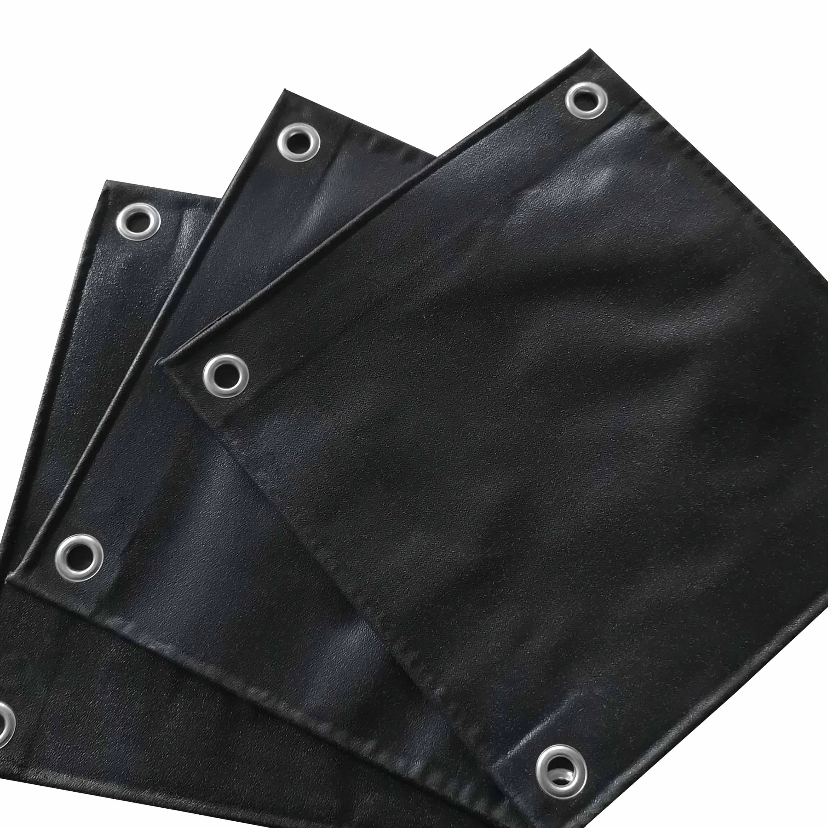 Popular Black PVC Coated Tarpaulin Rough Surface Canvas Used For Sudan
