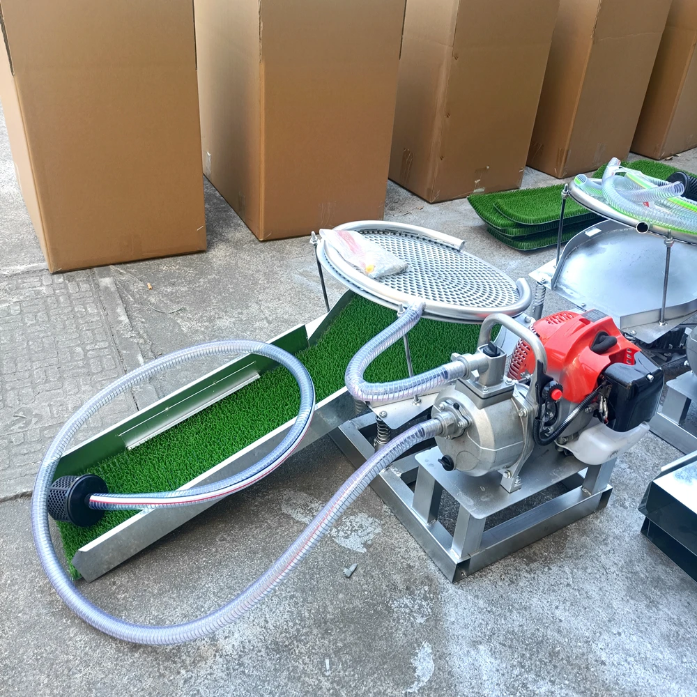 Portable Disc Sluice Box Gold Panning Gasoline Gold Banker Washing Machine Separator Gold River Sand Washing separation 45cm60cm