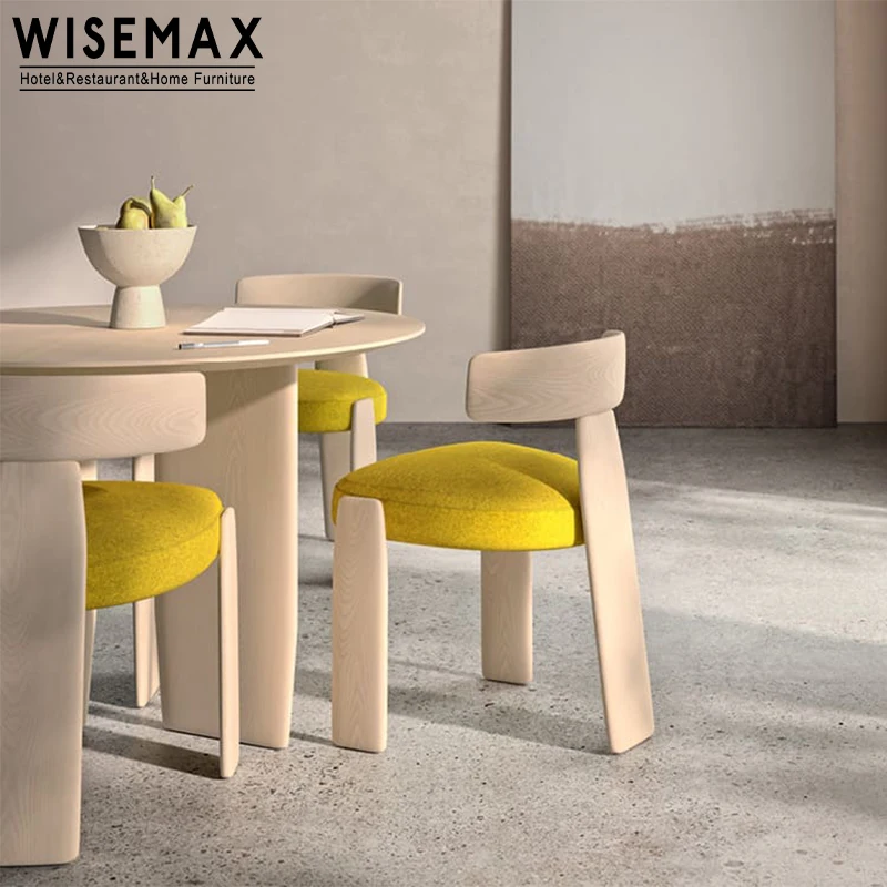 WISEMAX FURNITURE Modern luxury dining room furniture vintage solid wood carved dining chair for restaurant hotel home cafe