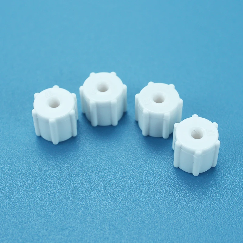 
Medical disposable blue and white luer lock cap 