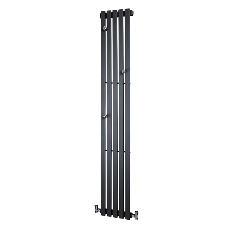 AVONFLOW Factory Whosale Matte Black Heating Double layer Steel  Radiator  Vertical Modern Designer Radiators with towel rod