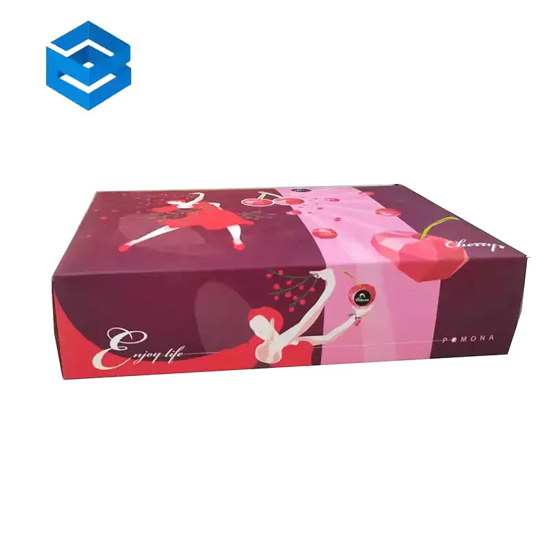 Custom Printed Cardboard Banana Packaging Empty Fresh Christmas Fruit Gift Box