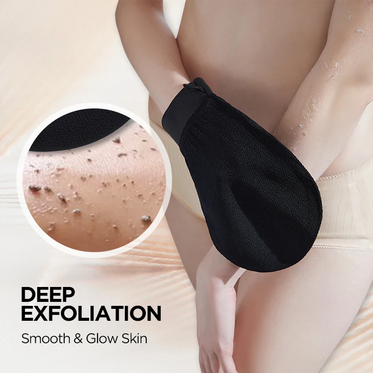 Shopee Hot Sell Deep Viscose Exfoliating Gloves For Shower And Spa Massage Great For Applying Fake Tan