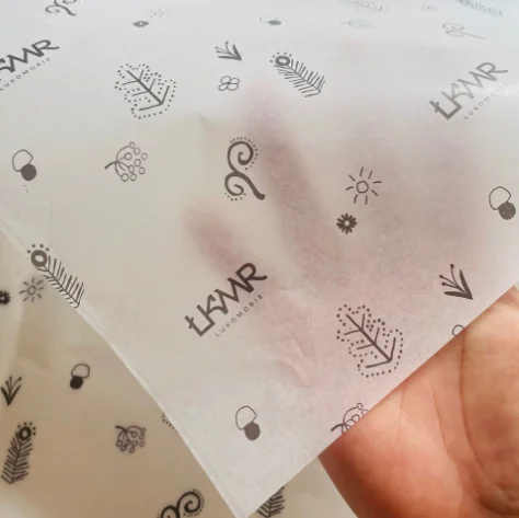 Custom Personalized Made Logo Printed Tissue Wrapping Paper For Products Packaging Clothes Gift Packaging Paper