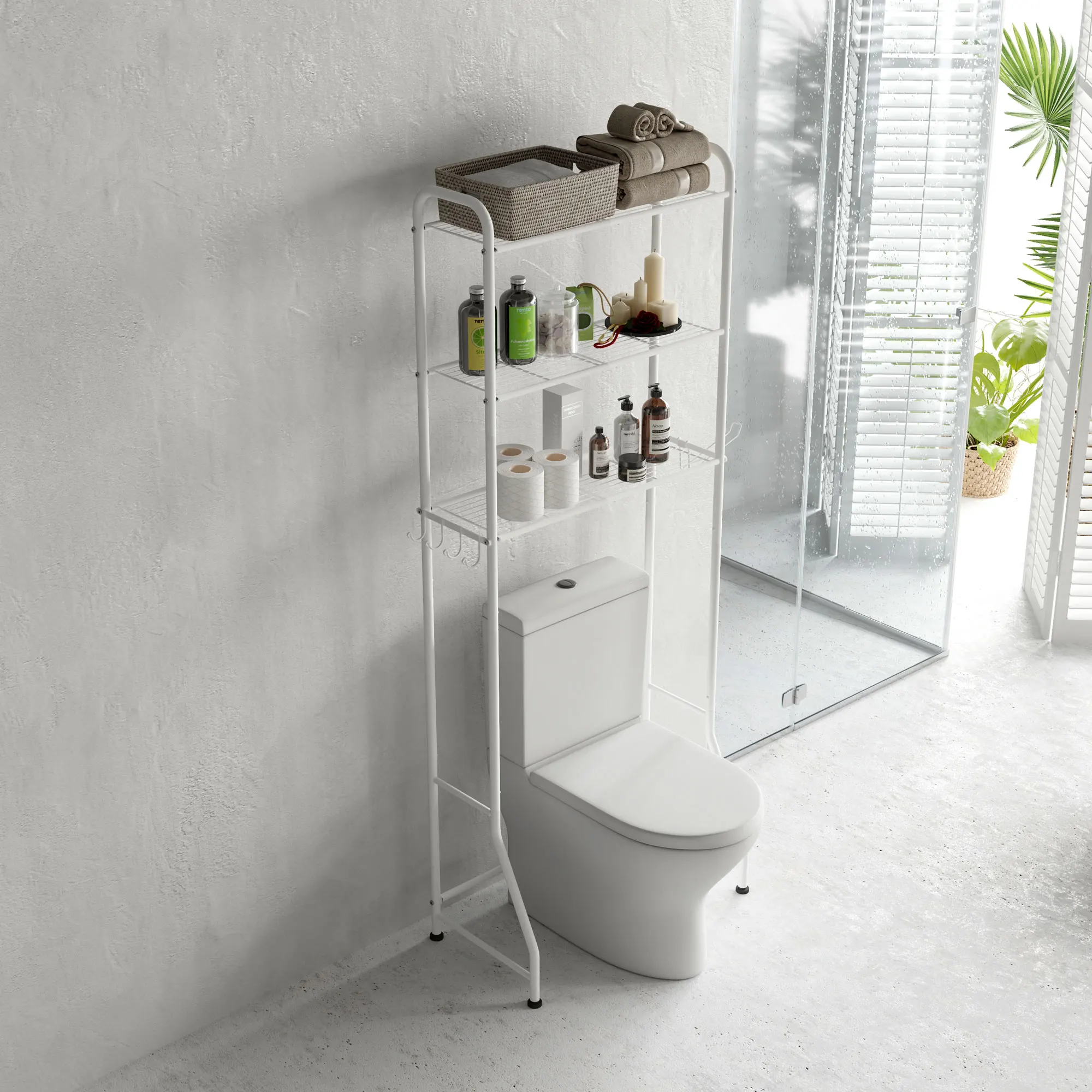 China Wholesale bathroom corner stand 3 shelf bathroom space saver bathroom toilet storage rack