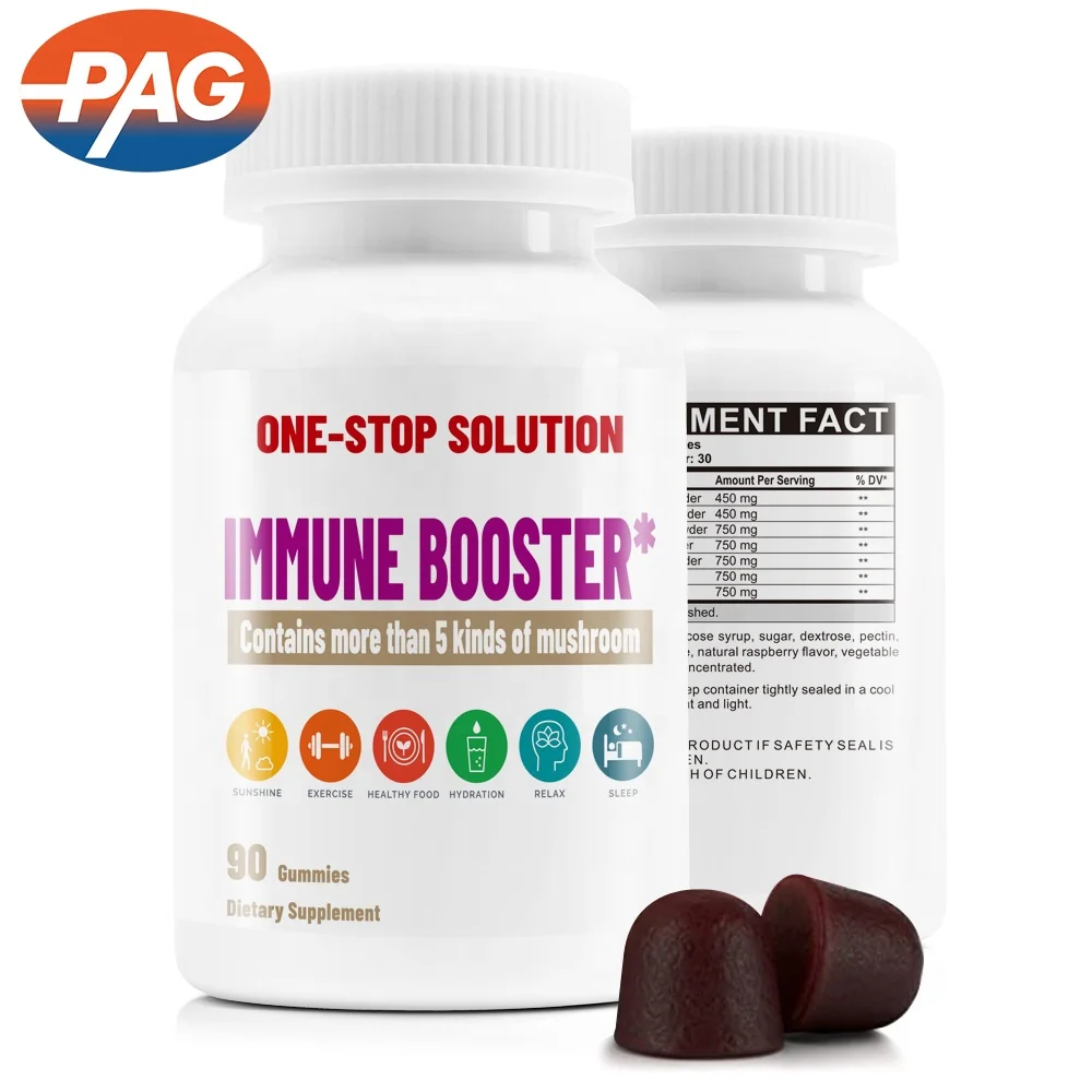 Herbal 100% Natural High Quality Natural Daily Dietary Supplement Contains More Than 5 Kinds Of Mushroom Immune Gummy