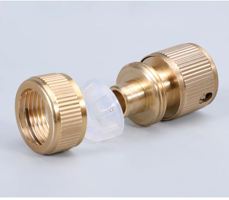 pipe coupling plugs brass copper connector water pipes garden and hose fittings 3/4 inch quick connect connector