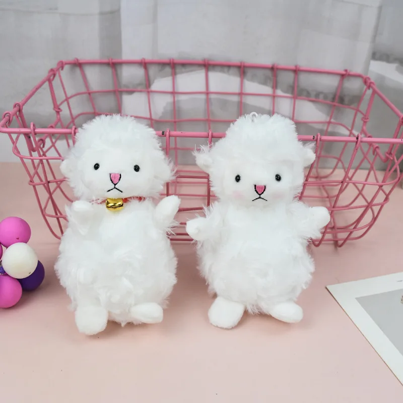 Wholesale Lovely White Sheep Plush Keychain Cute Keychain Charms For Purse Bags