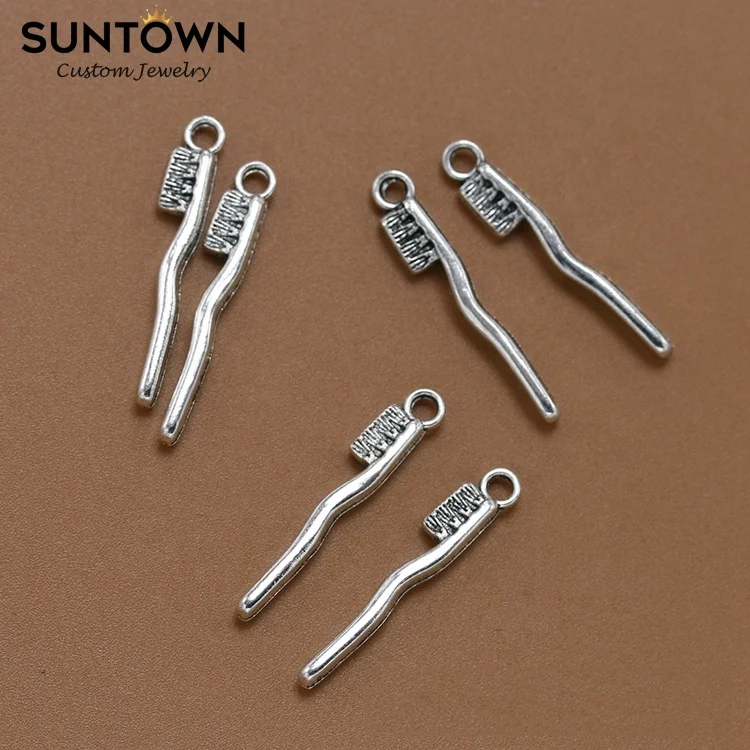 
Suntown Woman Accessoires Personalized Jewelry Pendant Mini Toothpaste Pendant Toothbrush Charms Daily Product Charms Wholesale 