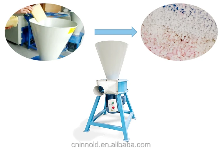 Brand New Plastic Shredder Grinder Foam Innold Cutting For Sponge Crusher Machine